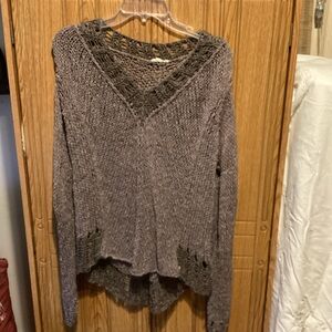 Eileen Fisher Gray Knit Sweater